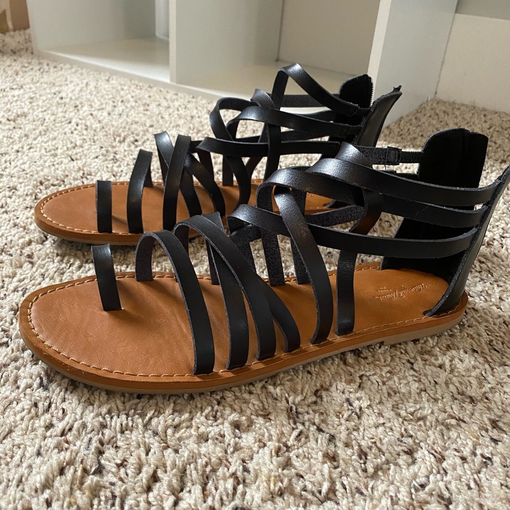 Black strappy sandals